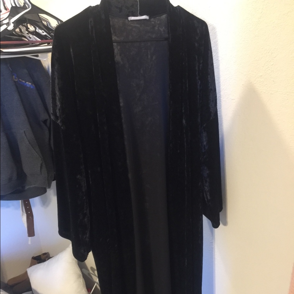 Long Velvet duster